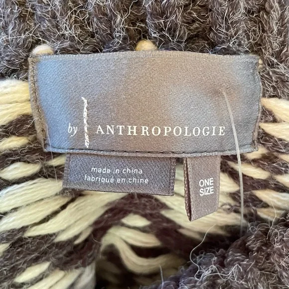 Anthropologie Scarf Womens Fringed Turtleneck Collar Boho Southwest Cowgirl Fall - Picture 10 of 13